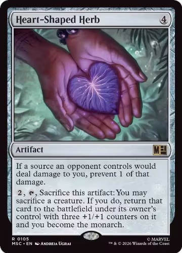 Heart-Shaped Herb (105), Commander: Marvel Super Heroes — Magic card price