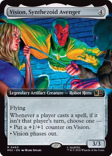 Vision, Synthezoid Avenger (Extended Art) (460), Commander: Marvel Super Heroes — Magic card price