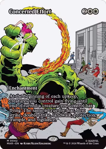 Concerted Effort (Borderless) (42), Marvel Universe Eternal-Legal — Magic card price