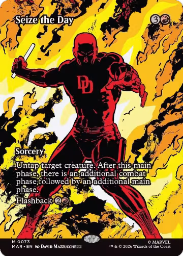 Seize the Day (Borderless) (73), Marvel Universe Eternal-Legal — Magic card price