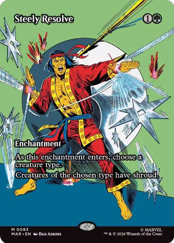 Steely Resolve (Borderless) (83), Marvel Universe Eternal-Legal — Magic card price