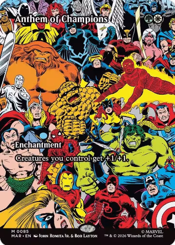Anthem of Champions (Borderless) (85), Marvel Universe Eternal-Legal — Magic card price