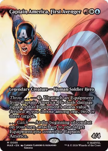 Captain America, First Avenger (Borderless) (88), Marvel Universe Eternal-Legal — Magic card price