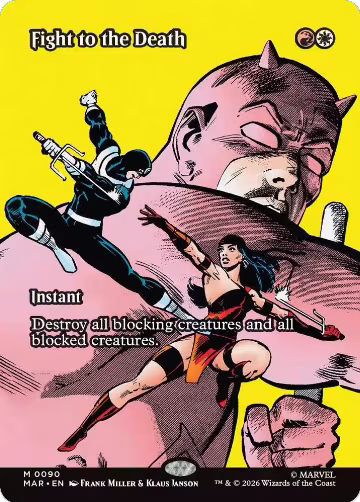Fight to the Death (Borderless) (90), Marvel Universe Eternal-Legal — Magic card price