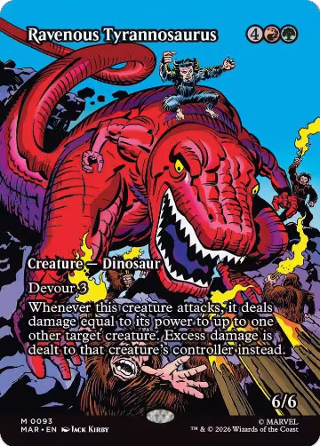 Ravenous Tyrannosaurus (Borderless) (93), Marvel Universe Eternal-Legal — Magic card price