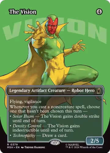 The Vision (Borderless) (379), Marvel Super Heroes — Magic card price