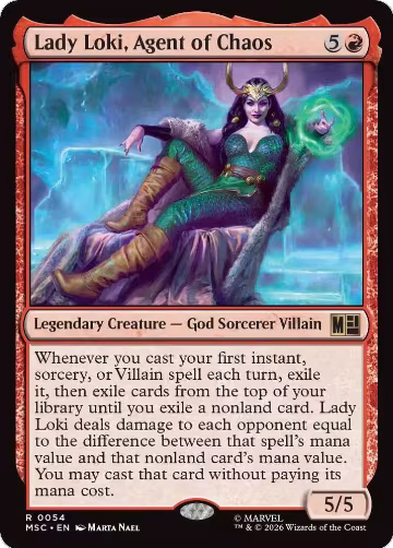 Lady Loki, Agent of Chaos (Surge Foil) (54), Commander: Marvel Super Heroes — Magic card price