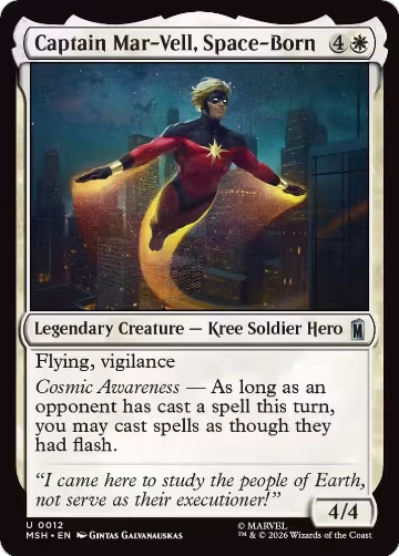 Captain Mar-Vell, Space-Born (12), Marvel Super Heroes — Magic card price