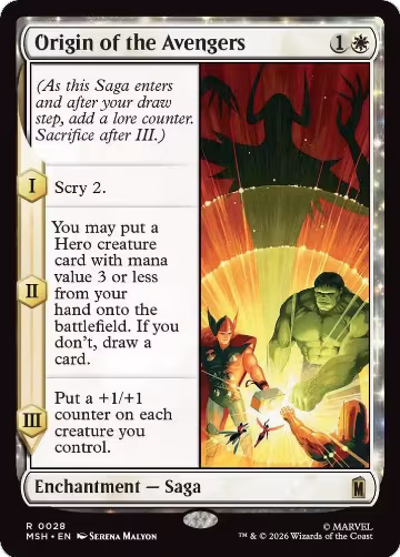 Origin of the Avengers (28), Marvel Super Heroes — Magic card price