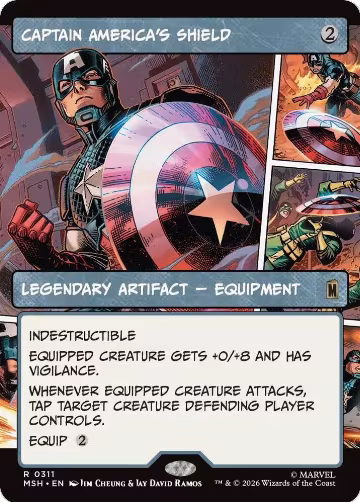 Captain America's Shield (Borderless) (0311) (311), Marvel Super Heroes — Magic card price