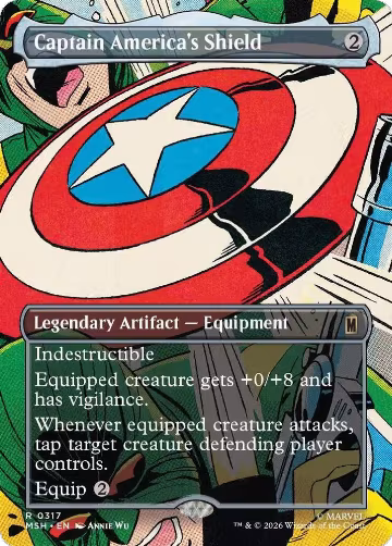 Captain America's Shield (Borderless) (0317) (317), Marvel Super Heroes — Magic card price