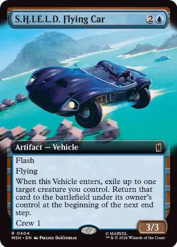 S.H.I.E.L.D. Flying Car (Extended Art) (404), Marvel Super Heroes — Magic card price