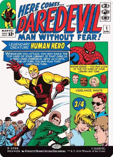 Daredevil, Man Without Fear (Borderless) (0398) (398), Marvel Super Heroes — Magic card price