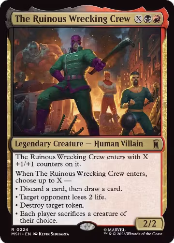 The Ruinous Wrecking Crew (224), Marvel Super Heroes — Magic card price