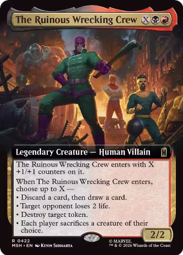 The Ruinous Wrecking Crew (Extended Art) (422), Marvel Super Heroes — Magic card price