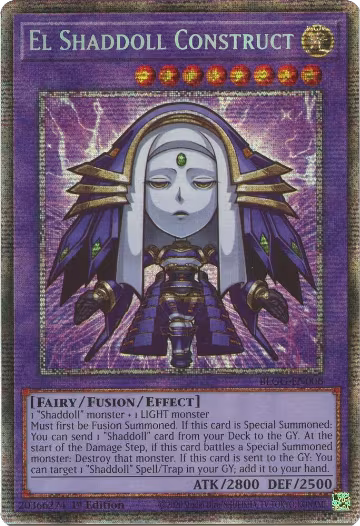 El Shaddoll Construct (Starlight Rare) (BLGG-EN006), Battles of Legend: Glorious Gallery — Yu-Gi-Oh! card price