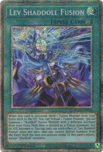 Lev Shaddoll Fusion (Starlight Rare) (BLGG-EN024), Battles of Legend: Glorious Gallery — Yu-Gi-Oh! card price