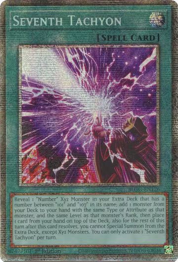 Seventh Tachyon (Starlight Rare) (BLGG-EN126), Battles of Legend: Glorious Gallery — Yu-Gi-Oh! card price