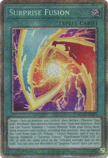 Surprise Fusion (Starlight Rare) (BLGG-EN041), Battles of Legend: Glorious Gallery — Yu-Gi-Oh! card price