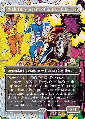 Nick Fury, Agent of S.H.I.E.L.D. (Borderless) (0314) (314), Marvel Super Heroes — Magic card price