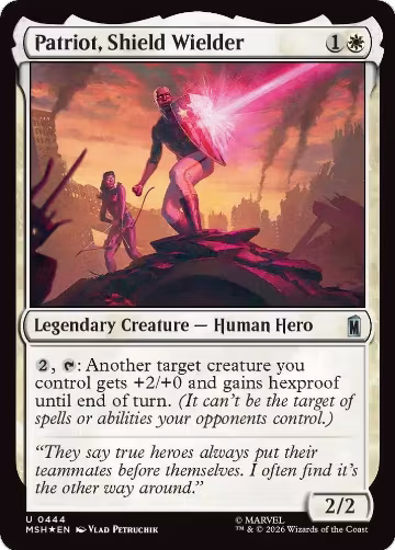 Patriot, Shield Wielder (Surge Foil) (444), Marvel Super Heroes — Magic card price