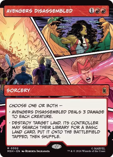 Avengers Disassembled (Borderless) (302), Marvel Super Heroes — Magic card price