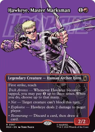 Hawkeye, Master Marksman (Borderless) (367), Marvel Super Heroes — Magic card price