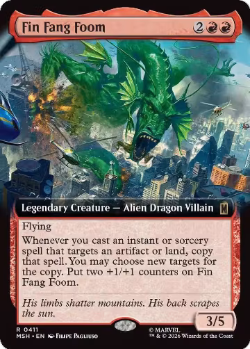 Fin Fang Foom (Extended Art) (411), Marvel Super Heroes — Magic card price