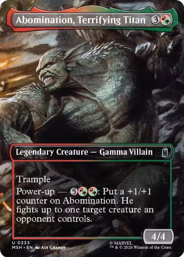 Abomination, Terrifying Titan (Borderless) (333), Marvel Super Heroes — Magic card price