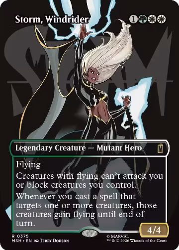 Storm, Windrider (Borderless) (375), Marvel Super Heroes — Magic card price