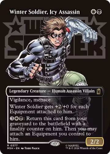 Winter Soldier, Icy Assassin (Borderless) (377), Marvel Super Heroes — Magic card price