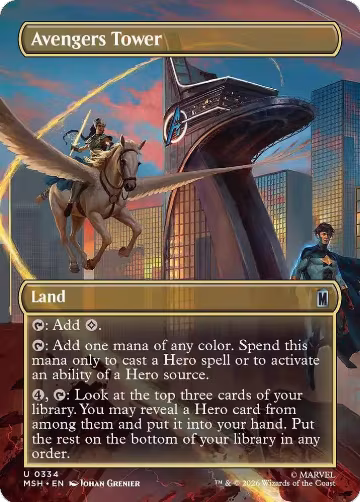 Avengers Tower (Borderless) (334), Marvel Super Heroes — Magic card price