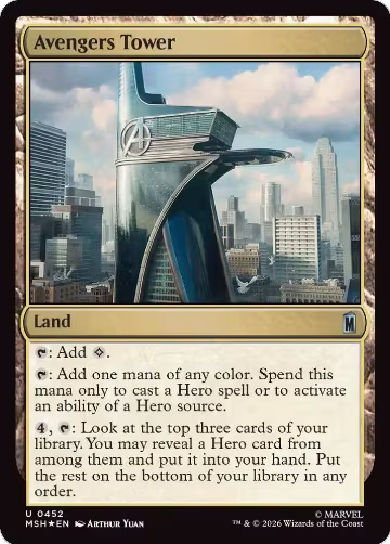 Avengers Tower (Surge Foil) (452), Marvel Super Heroes — Magic card price
