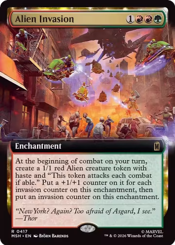 Alien Invasion (Extended Art) (417), Marvel Super Heroes — Magic card price