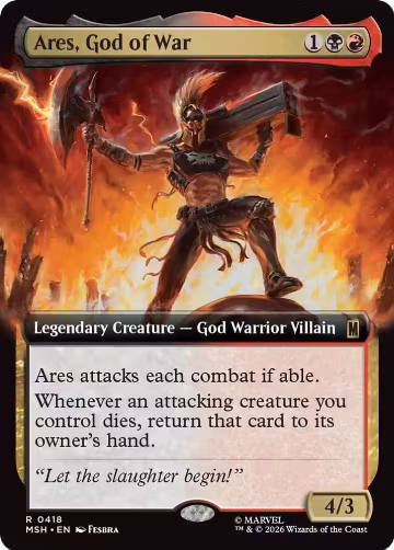 Ares, God of War (Extended Art) (418), Marvel Super Heroes — Magic card price