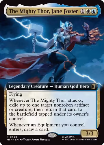 The Mighty Thor, Jane Foster (Extended Art) (420), Marvel Super Heroes — Magic card price
