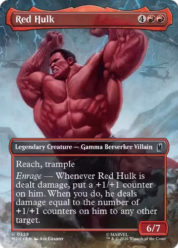 Red Hulk (Borderless) (329), Marvel Super Heroes — Magic card price