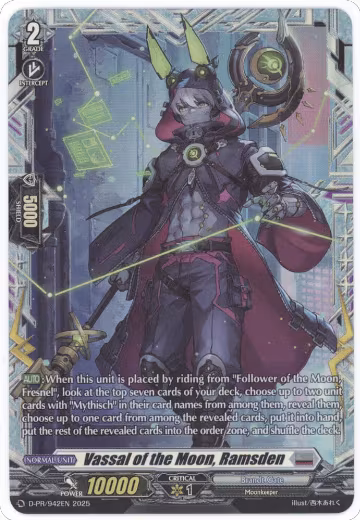 Vassal of the Moon, Ramsden (D-PR/942EN), D Promo Cards — Vanguard card price