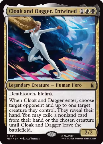 Cloak and Dagger, Entwined (211), Marvel Super Heroes — Magic card price