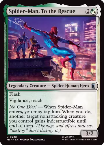 Spider-Man, To the Rescue (228), Marvel Super Heroes — Magic card price