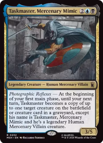 Taskmaster, Mercenary Mimic (232), Marvel Super Heroes — Magic card price