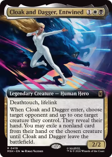Cloak and Dagger, Entwined (Extended Art) (419), Marvel Super Heroes — Magic card price