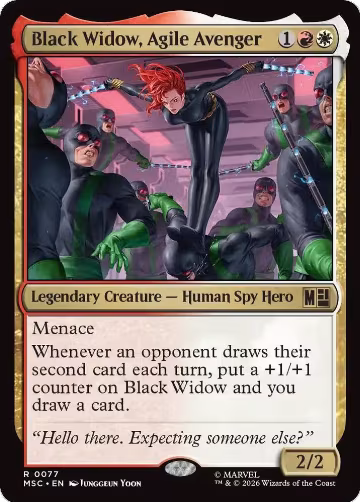 Black Widow, Agile Avenger (77), Commander: Marvel Super Heroes — Magic card price