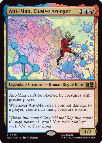 Ant-Man, Elusive Avenger (Surge Foil) (73), Commander: Marvel Super Heroes — Magic card price