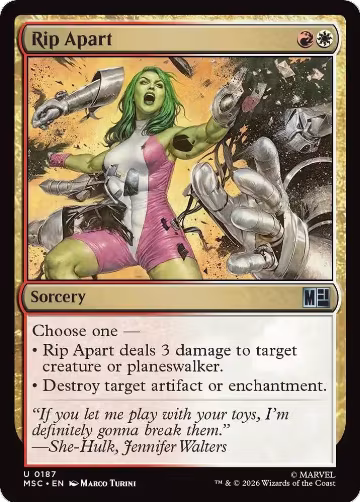Rip Apart (Surge Foil) (187), Commander: Marvel Super Heroes — Magic card price
