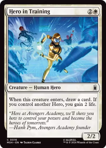 Hero in Training (16), Marvel Super Heroes — Magic card price