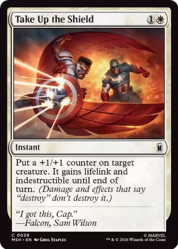 Take Up the Shield (39), Marvel Super Heroes — Magic card price