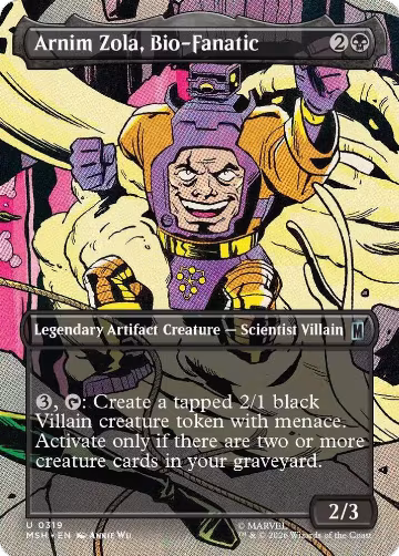 Arnim Zola, Bio-Fanatic (Borderless) (319), Marvel Super Heroes — Magic card price