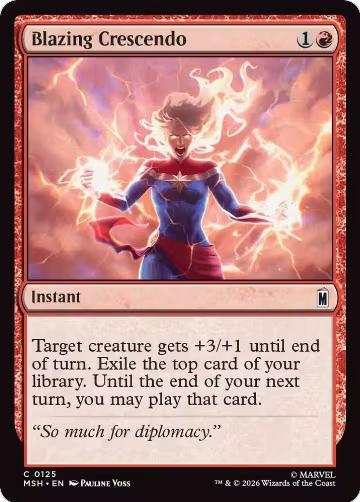 Blazing Crescendo (125), Marvel Super Heroes — Magic card price