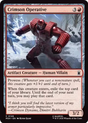 Crimson Operative (126), Marvel Super Heroes — Magic card price